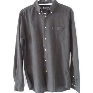 Barbour black button down shirt